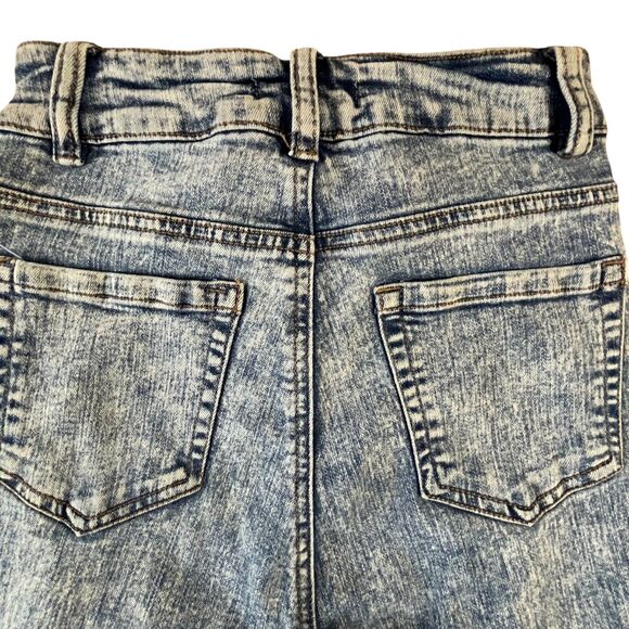 Forever 21 Jeans Women 24 Mid Rise Distressed Destroyed Skinny Stretch (W20 L27) - Picture 14 of 16